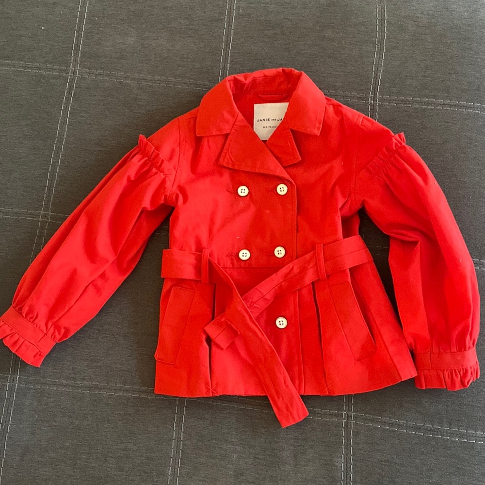Ruffle trench coat